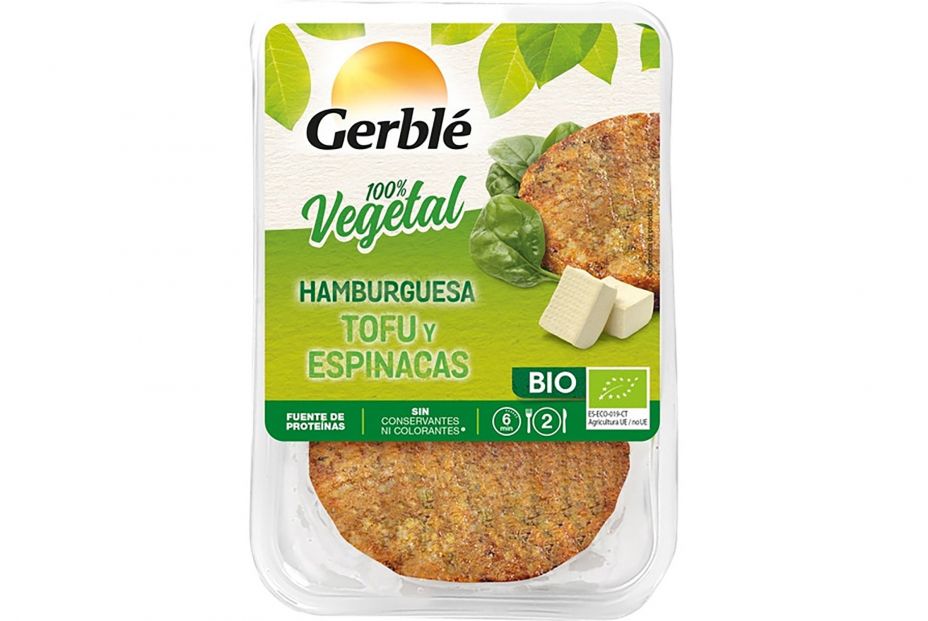 hamburguesa tofu espinacas