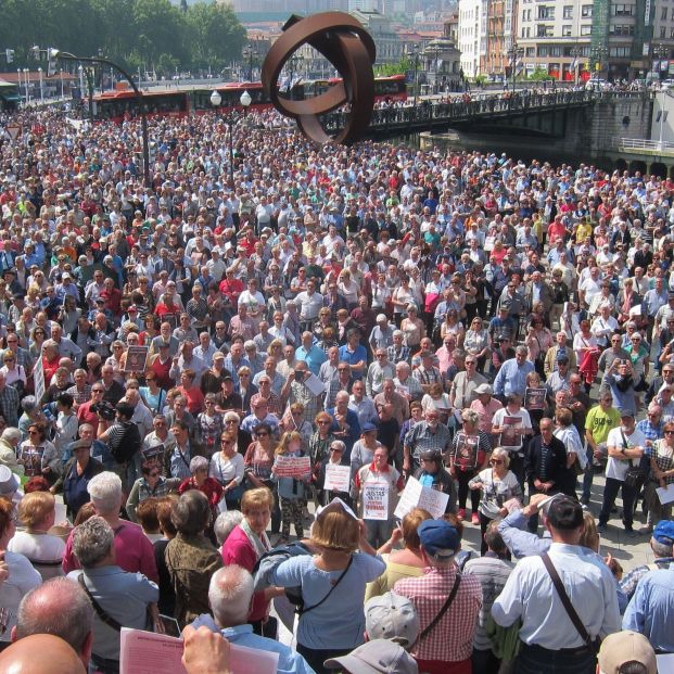 Manifestación de pensionistas en Euskadi. 