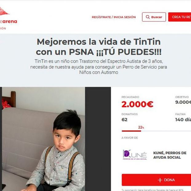 Un niño de tres años con trastorno del espectro Autista pide ayuda para entrenar a un perro
