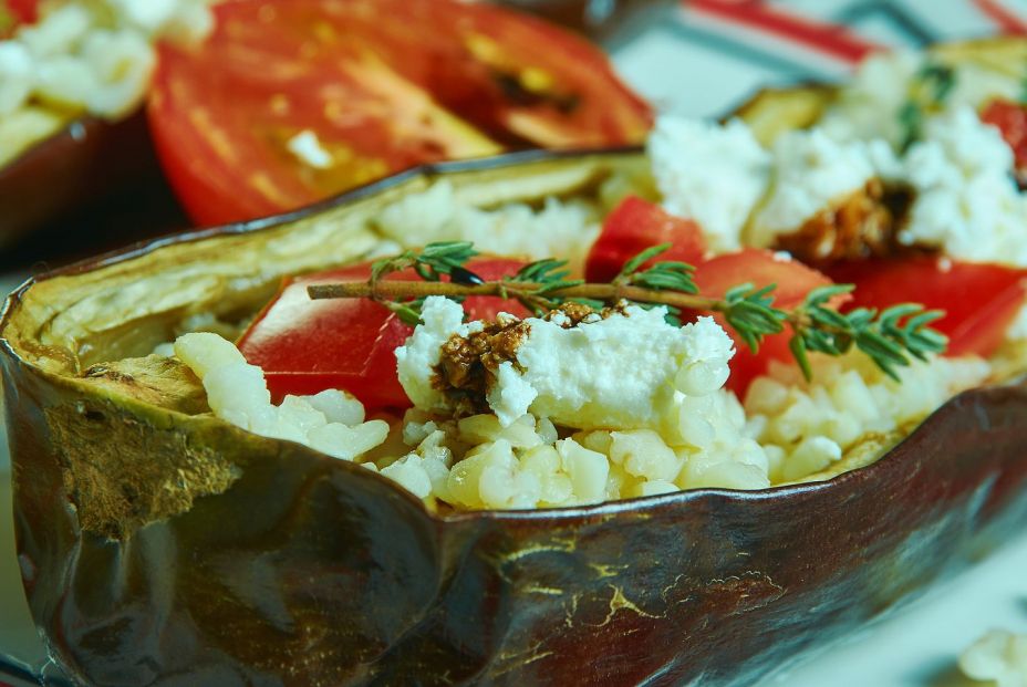 bigstock Bulgur Stuffed Eggplant 320192875