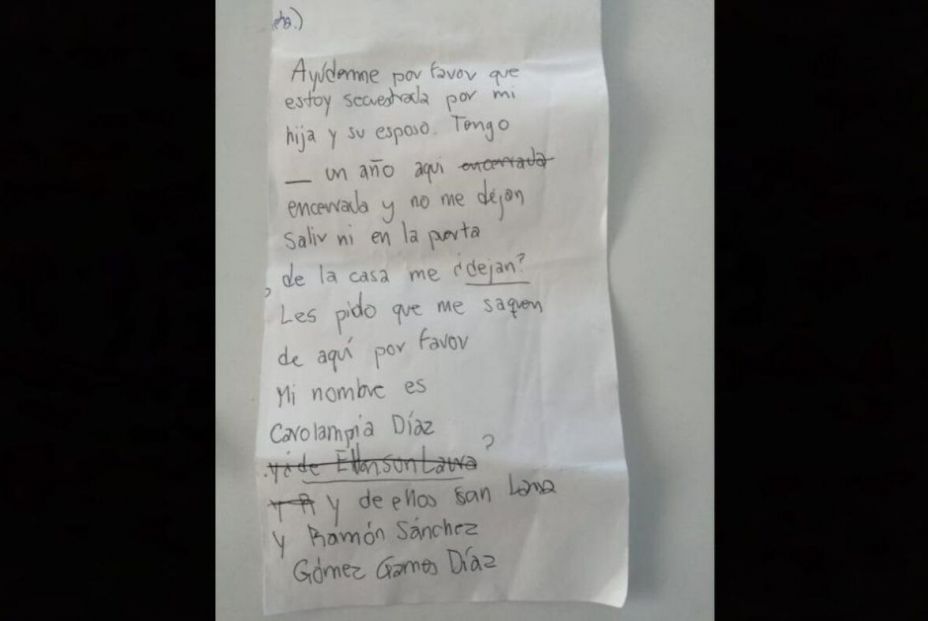 Carta de la mujer mexicana pidiendo ayuda