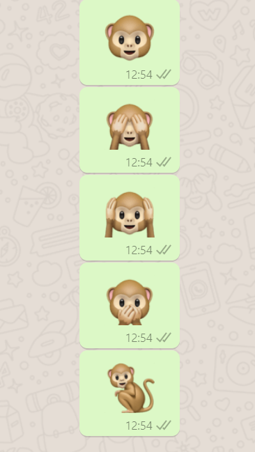 Emojis monos whatsapp