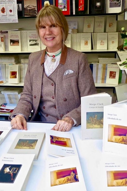 Marga Clark en la Feria del Libro de Madrid.