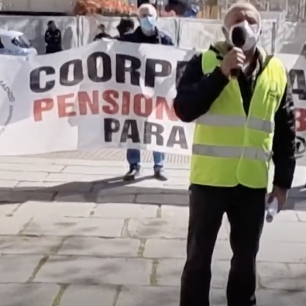 Damián Rodríguez, portavoz de  Coordinadora Estatal por la Defensa del Sistema Público de Pensiones (COESPE). Foto: Youtube