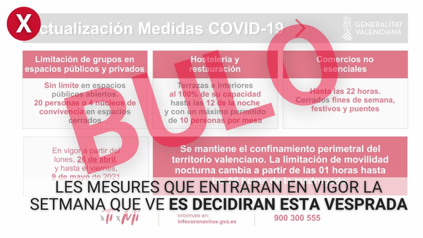 ¡Cuidado! El bulo que circula por las redes con las nuevas restricciones de la Comunidad Valenciana