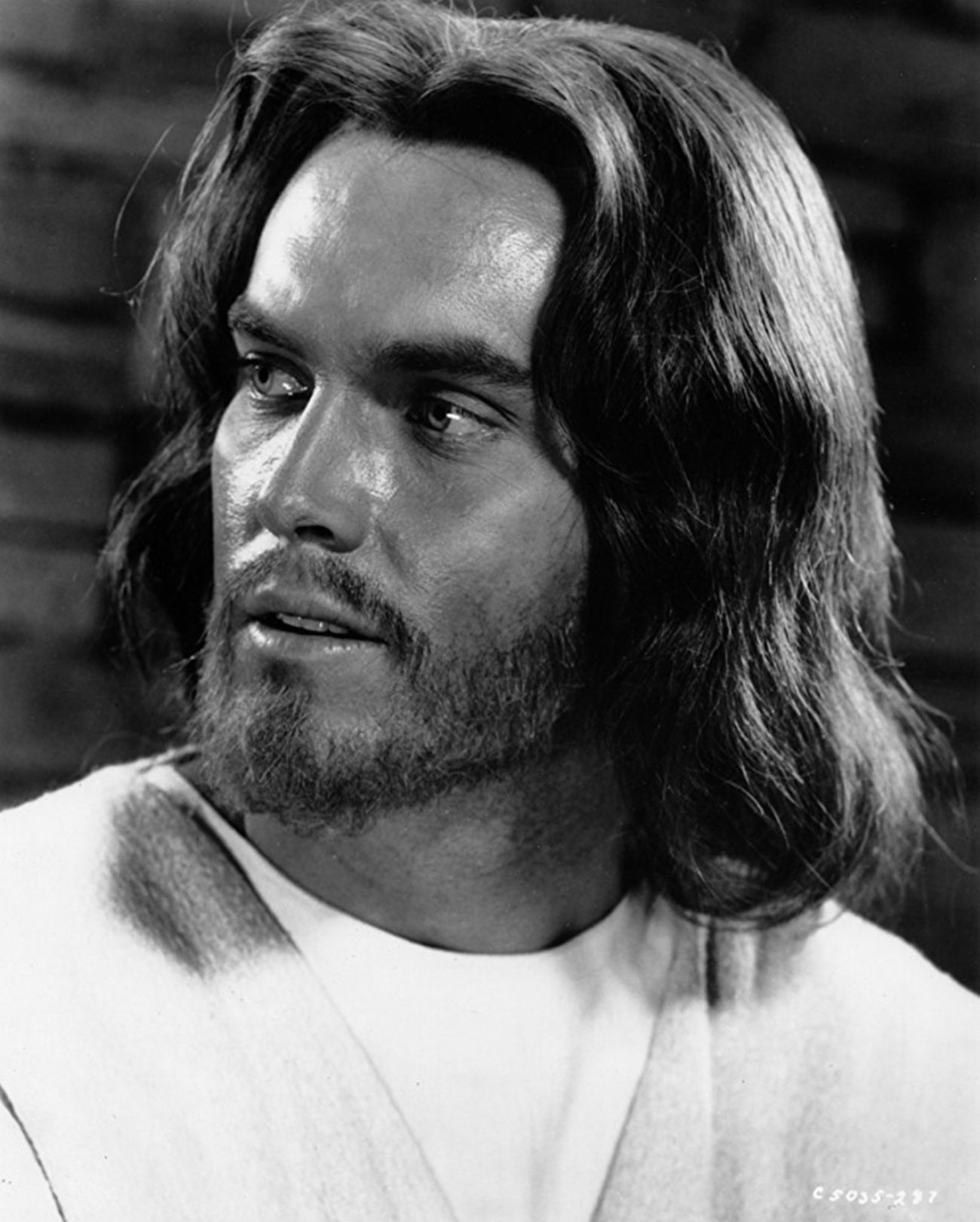Jeffrey Hunter como Jesucristo en Rey de Reyes (1961) (MGM)
