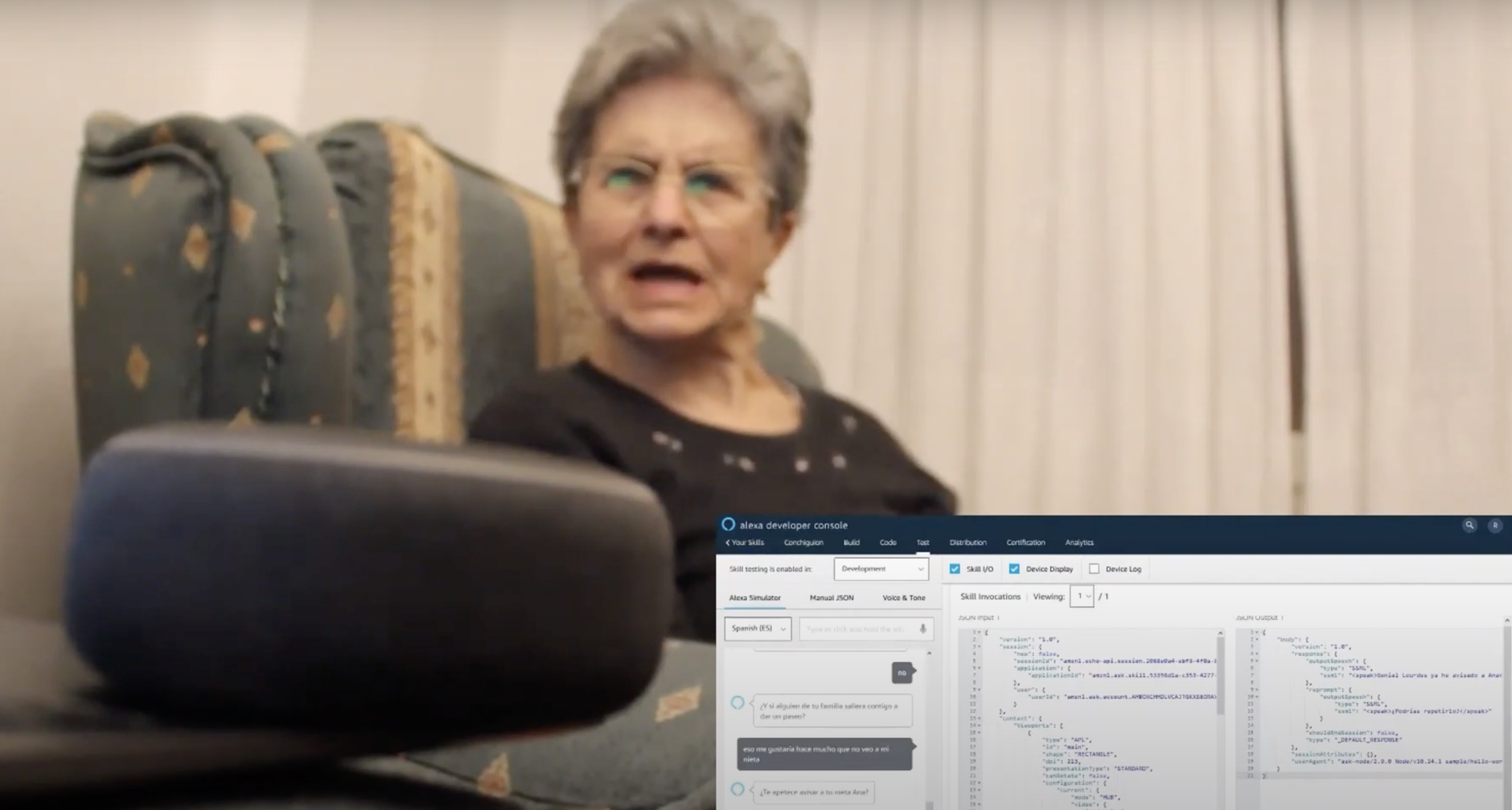 'Conchi', el asistente virtual que pregunta y evalúa el estado de personas mayores y que viven solas (Captura YouTuve)