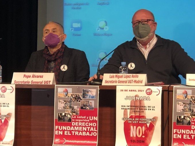 EuropaPress 3666366 secretario general ugt pepe alvarez homologo madrid luis miguel lopez EuropaPress 3666366 secretario general ugt pepe alvarez homologo madrid luis miguel lopez
