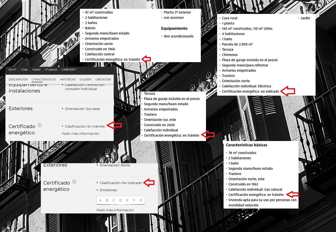 Si vendes tu vivienda ojo con poner el certificado energético en trámite en el anuncio hay multas