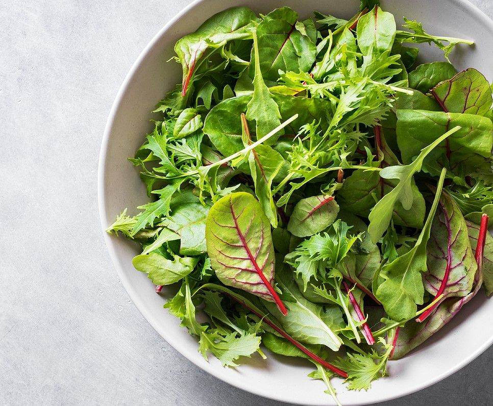 Verduras de hoja verde para aumentar la masa muscular