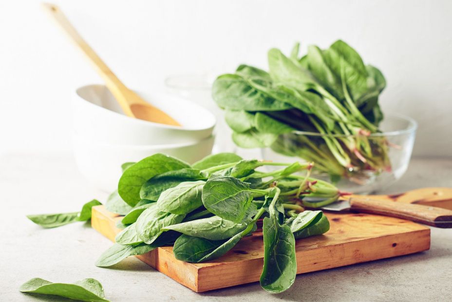 Verduras de hoja verde para aumentar la masa muscular