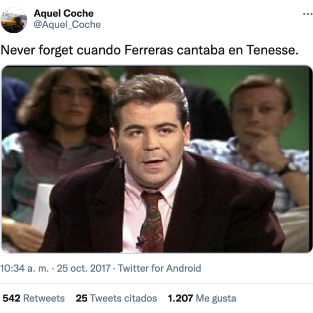 Tuit sobre una imagen de Ferreras en el programa de Canal Sur 'Iñaki, los jueves'