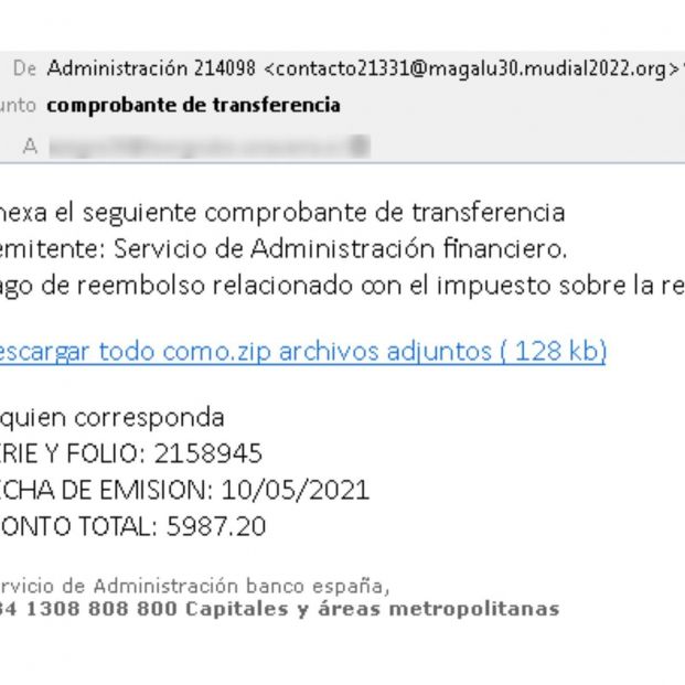 correo fraude (Imagen: OSI)