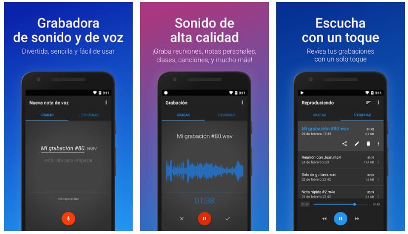 App grabador de voz fácil