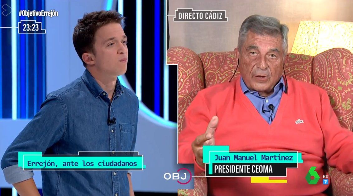 Errejón y Juasn Manuel Martínez. Foto Twitter Errejón y Juasn Manuel Martínez. Foto Twitter