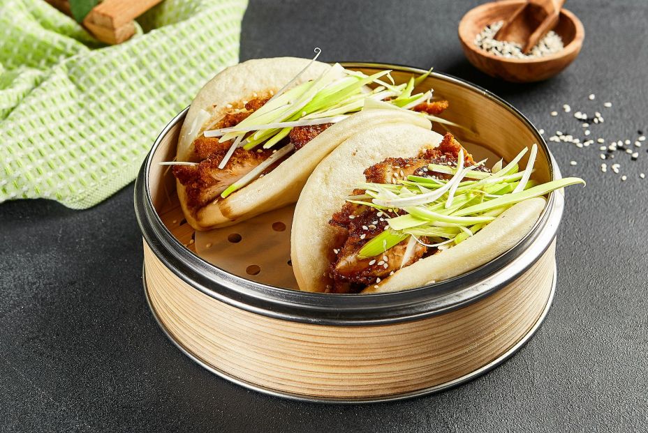 bigstock Bao bun with hoisin chicken B 409711147