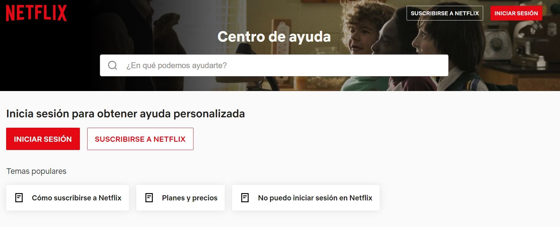 Centro de ayuda Netflix