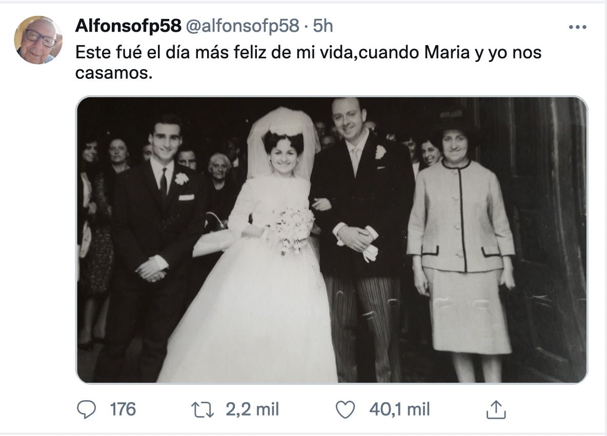 Tuit de la boda de Alfonso y María 