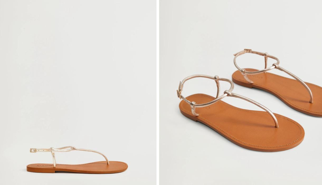 Sandalias piel Mango