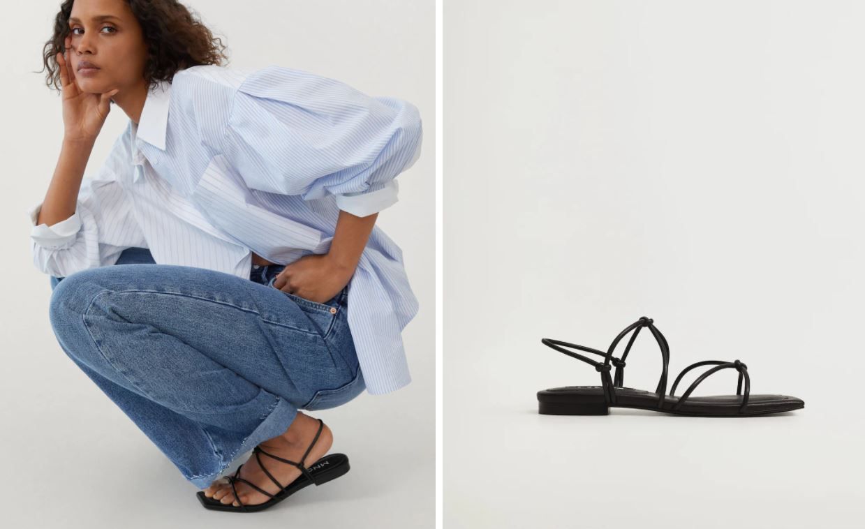 Sandalias negras Mango
