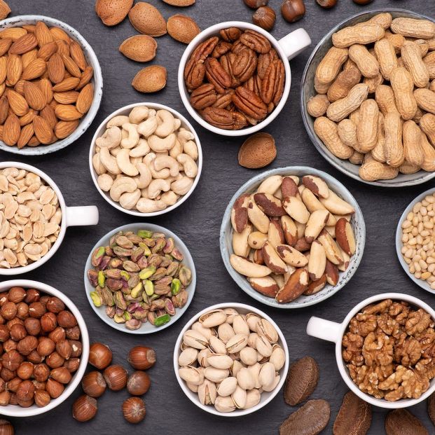 bigstock Assortment of various nuts in  394043459