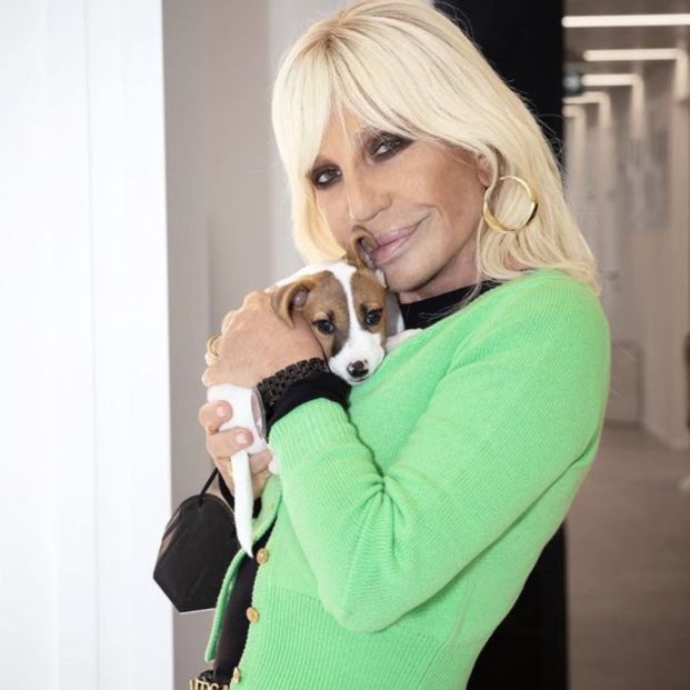 Donatella Versace y su perro en Instagram (Foto: donatella_versace)