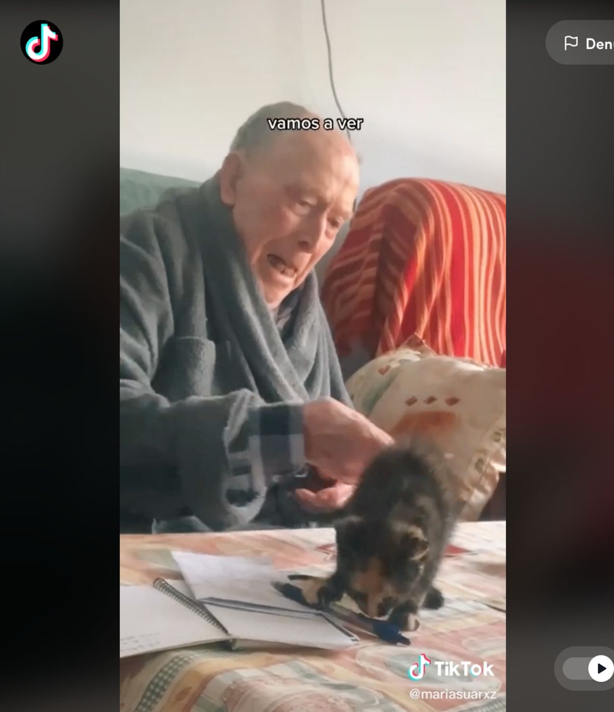 VÍDEO: La bonita amistad entre un hombre de 100 años y su gata de 4 meses