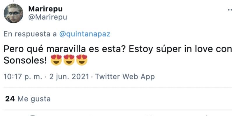 Una usuaria de Twitter encantada con el poema erótico de Sonsoles