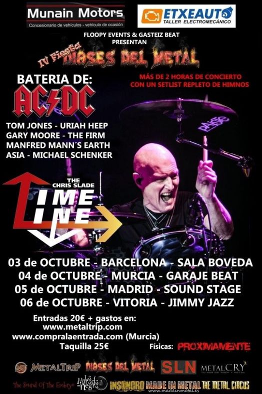 Chris Slade, batería de AC/DC, de gira con su propia banda por España