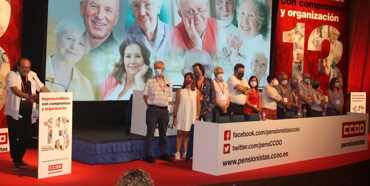 Elección de Vicente Llamazares como secretario general de la Federación de Pensionistas y Jubilados de CCOO. Foto CCOO