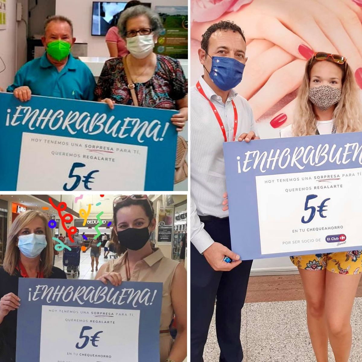 Siguen las reacciones al rácano premio de Carrefour: "Cuesta más el cartel con el que posan"