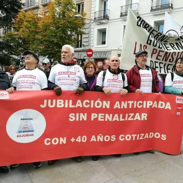 Manifestación de Asjubi40 (Foto, Asjubi40)