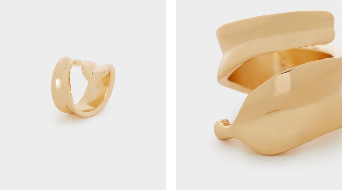 Parfois anillo espiral dorado
