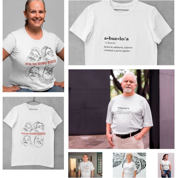 “Todos seremos mayores”: la colección de camisetas solidarias que empodera y homenajea a los mayores