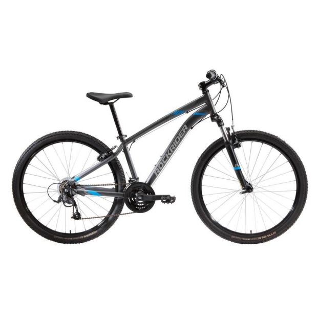 bicicleta de montana rockrider st 100 aluminio 275 21v gris