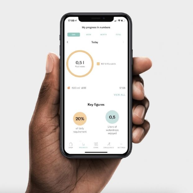 La app Waterdrop te informa si estás bien hidratado