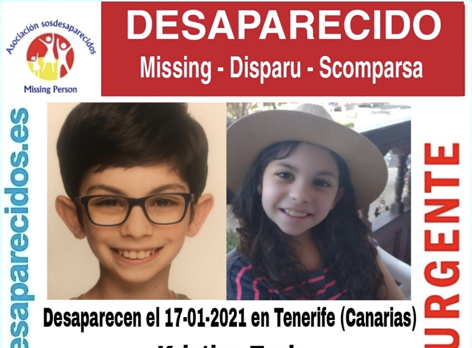 Desaparecidos dos menores de 10 y 11 años en Tenerife secuestrados por su padre Desaparecidos dos menores de 10 y 11 años en Tenerife secuestrados por su padre
