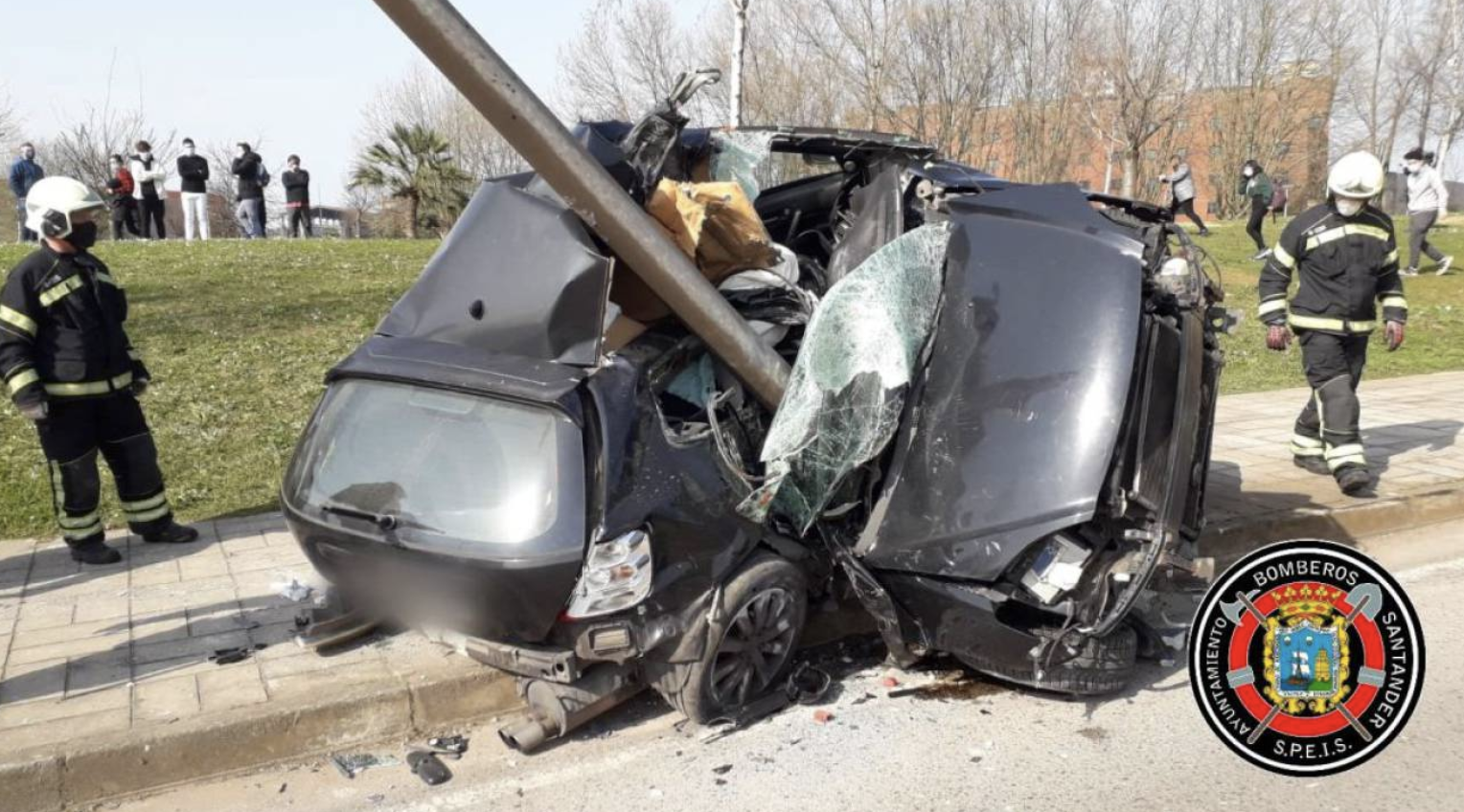 Aumenta el número de los accidentes con víctimas en las rotondas. Foto: Bomberos de Santander