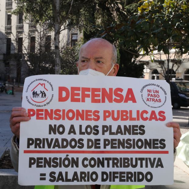 No a la reforma de recortes y privatización de las pensiones. Foto: Europa Press