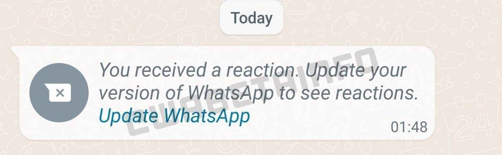 Reacción mensajes WhatsApp