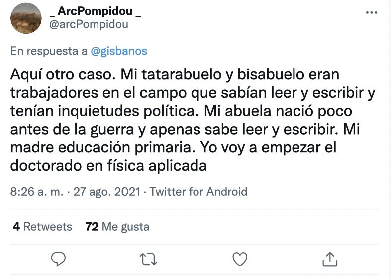 Tuit admirando a las abuelas por luchar por su familia. Foto: Twitter