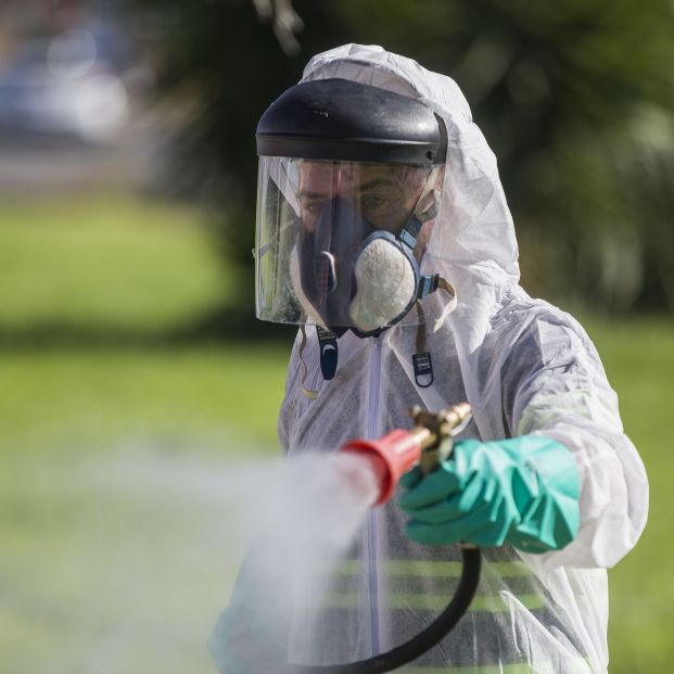 EuropaPress 3279289 trabajador labores fumigacion contra mosquitos causantes virus nilo coria