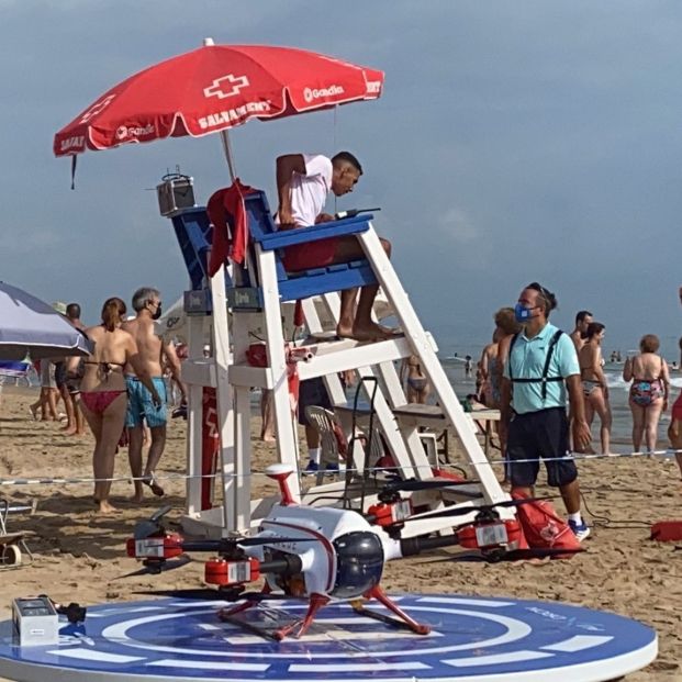 Dron Cruz Roja. Foto: Europa Press 