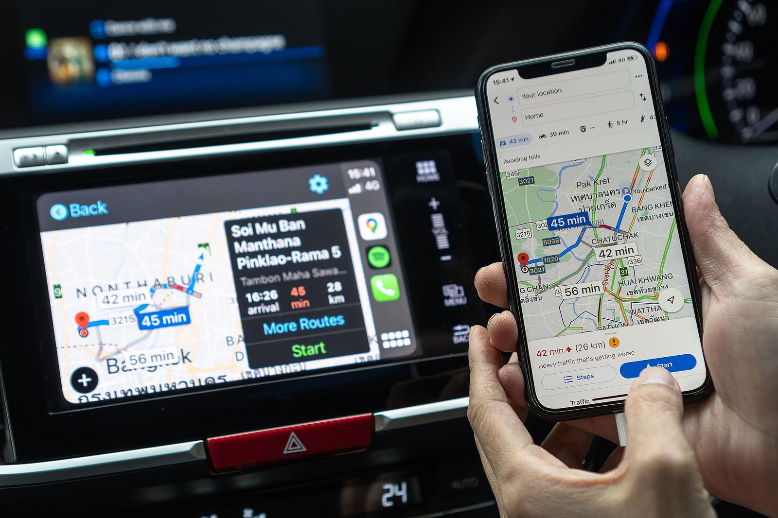 Google Maps para Android Auto se actualiza y hace feliz a los conductores del mundo entero. Foto: Bigstock