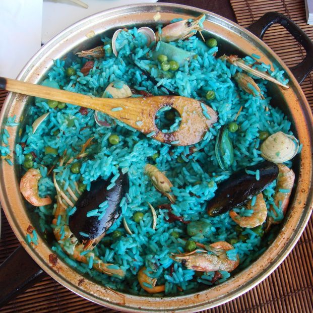 Paella azul (Foto: Alícia Roselló Gené. Flickr)