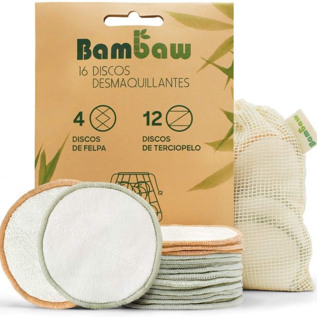 Discos desmaquillantes reutilizables Bambu