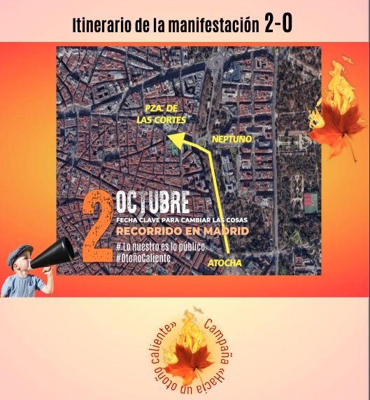 cartel de la manifestación del 2 octubre