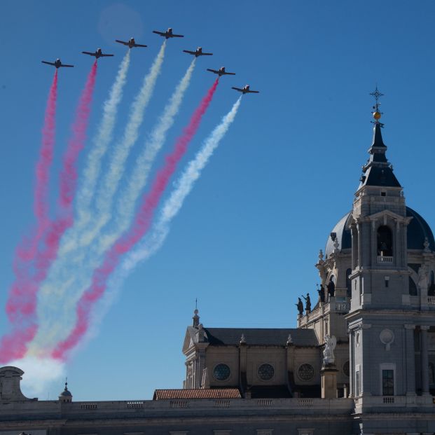 La Patrulla Águila en el desfile del 12 de octubre. Foto: José Oliva / Europa Press