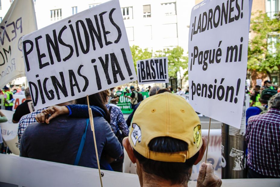 Manifestación de pensionistas en Madrid