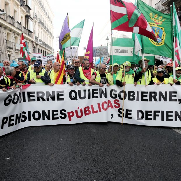 Manifestación 16-O: Pensionistas de toda España se movilizan en Madrid contra la reforma de Escrivá